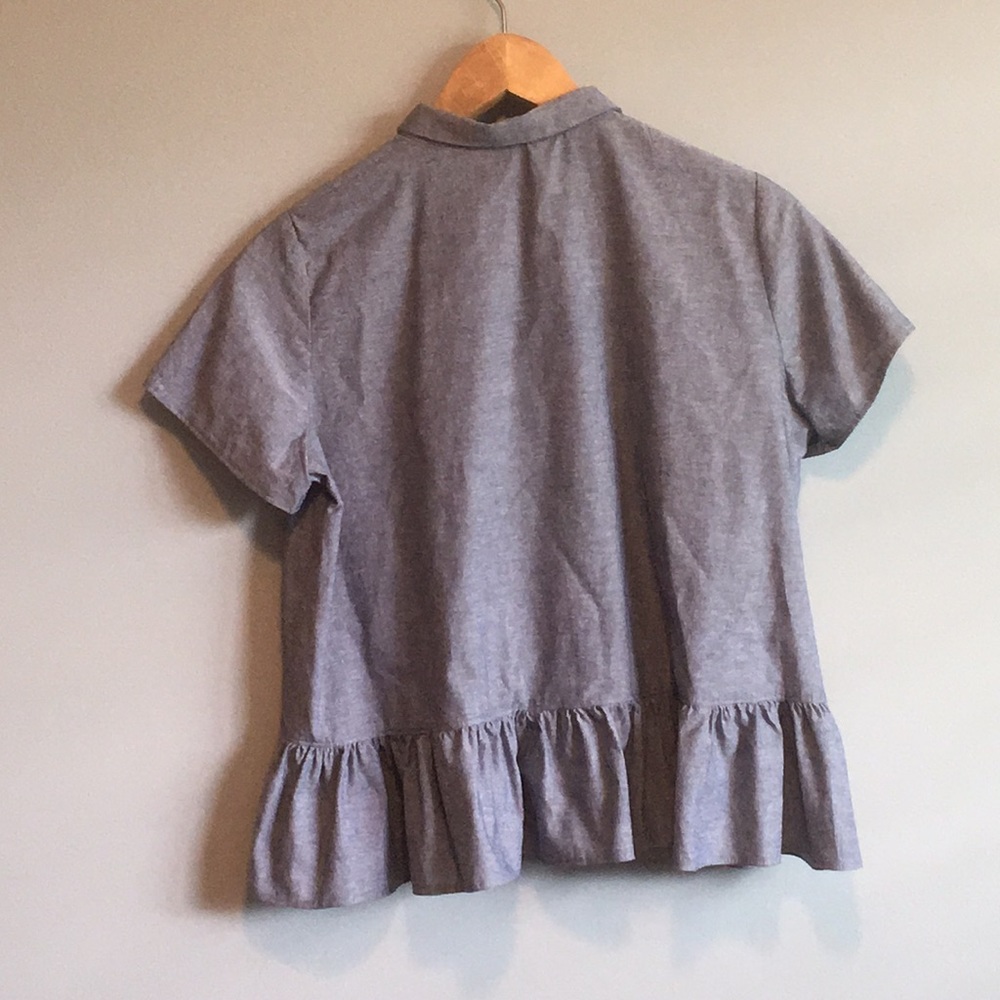 Chambray peplum blouse - Picture 4 of 4